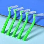 100x L-förmige Interdentalbürste mit Draht für Zahnspangen, Interdentalbürste, kieferorthopädische Zahnbürste, weiche Borsten, Mundpflege