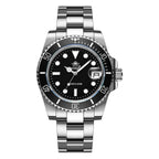 ADDIESDIVE Herren-Uhr klassisch mit Keramiklünette 200m wasserdicht Freizeit Quarz-Uhr BGW9 Blaue Leuchtzeiger Geschenk-Uhr MY-H3-2