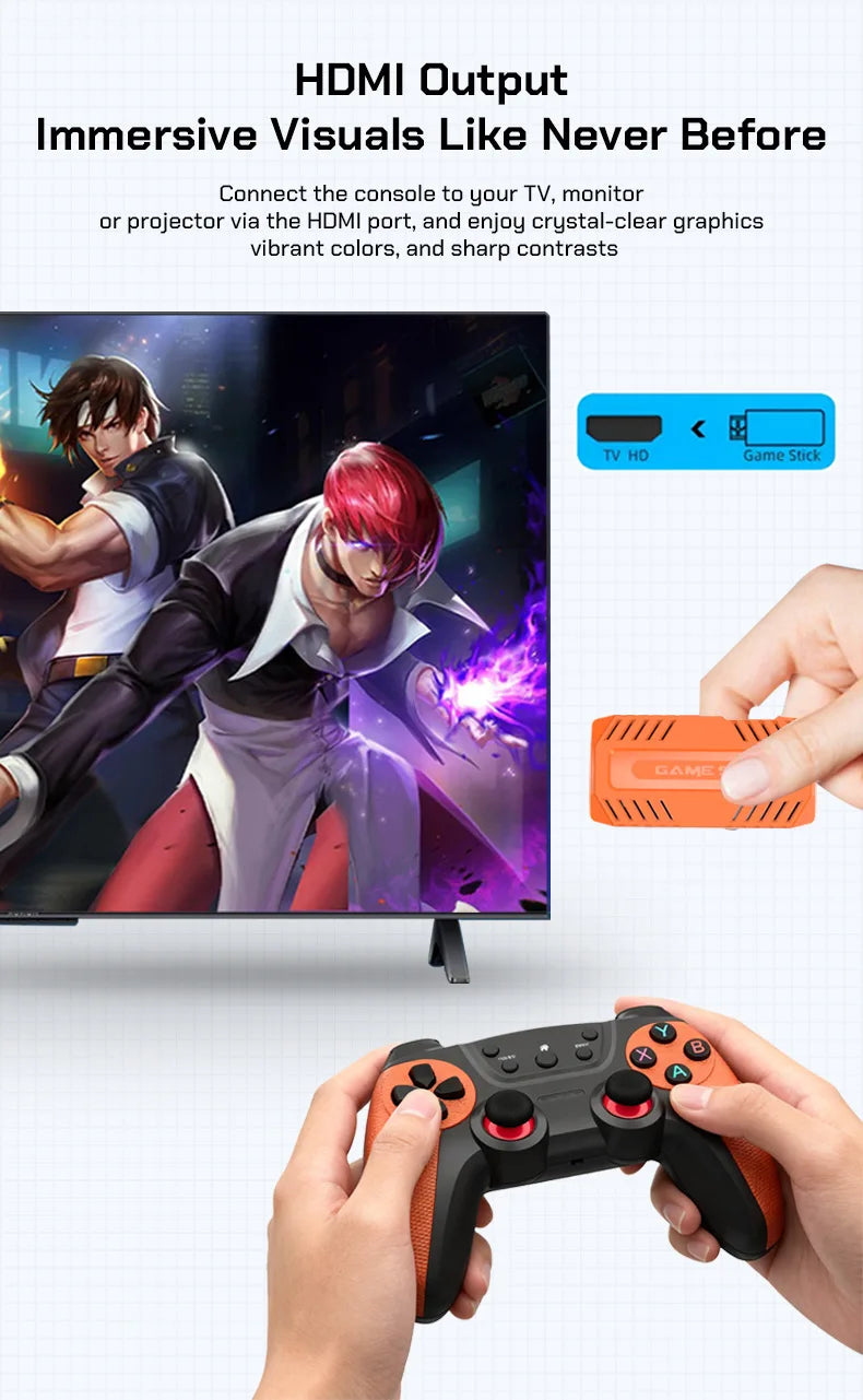 U36 Game-Joystick mit über 50.000 vorinstallierten Spielen, 4K HD-Ausgabe, Retro-Spielekonsole, 3D, über 40 Emulatoren, PSP, PS1