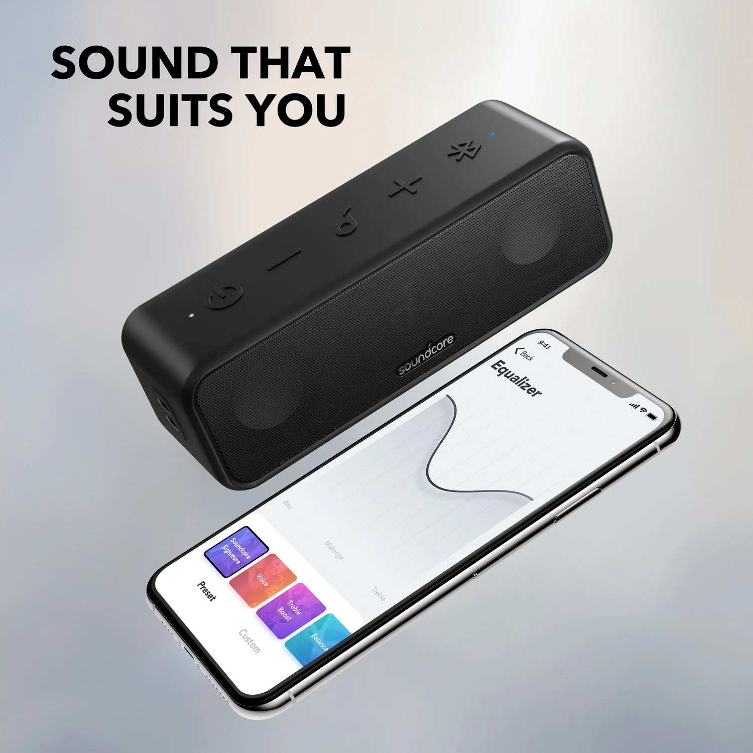 (EU Lager) Soundcore 3 von Anker, Bluetooth 5.0 Lautsprecher, 24 Std. Spielzeit, IPX7 wasserdicht, Stereo-Sound mit Titanmembran, Bas
