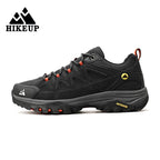 HIKEUP Leder Herrenschuhe für Herren Freizeitschuhe Mode Wasserdicht Winter Luxus Designer Marke Arbeitsstiefel Herren Rutschfeste Sneaker