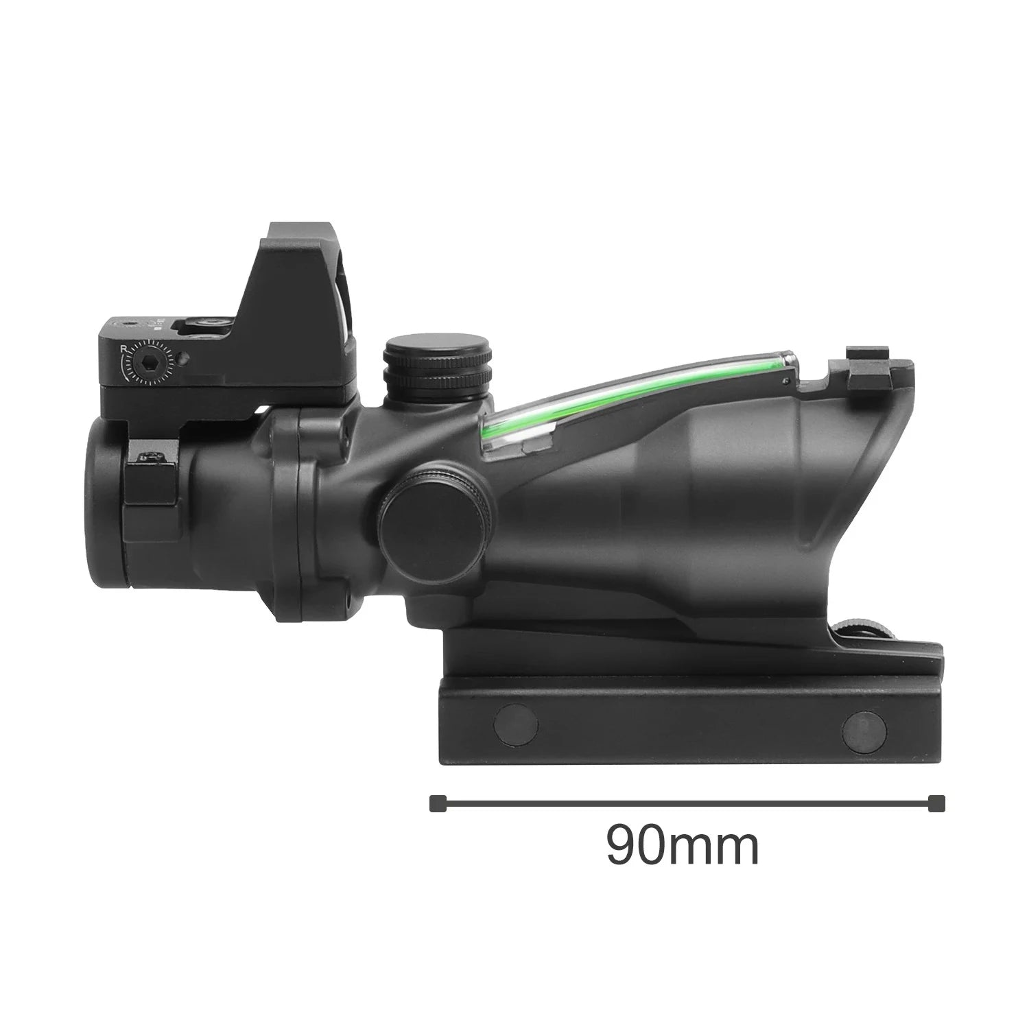 Einstellbares 4x32 Leuchtpunktvisier 1x 4x Zielfernrohr Leuchtpunkt Taktisches Zielfernrohr 20mm Schiene für die Jagd