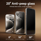 Joyroom 1/2 Stück Anti-Spionage-Glas für iPhone 17 16 15 14 Pro Max Glas für iPhone 17 16 15 14 13 12 Pro Max Blickschutzfolie