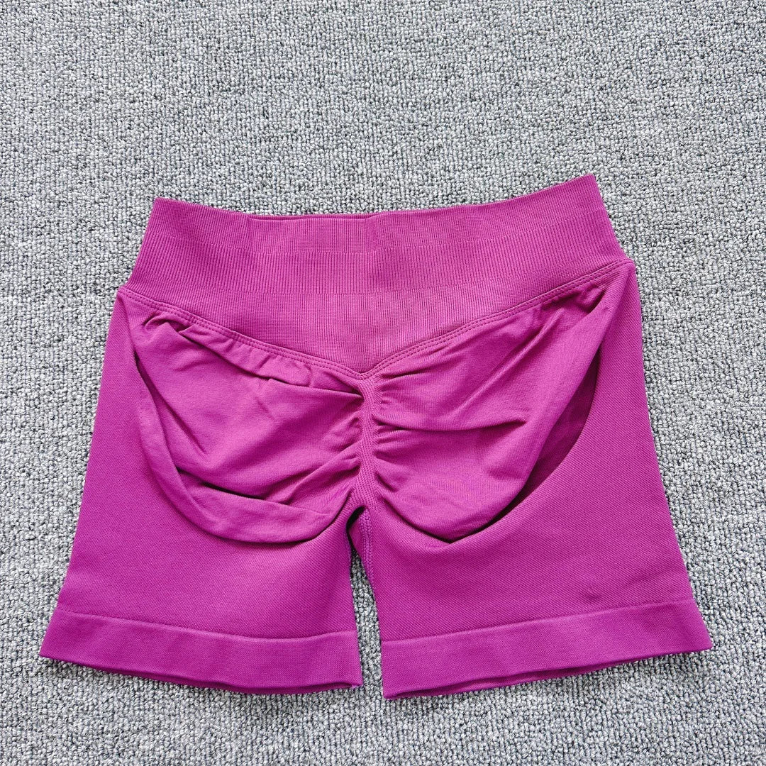 D LOGO Impact Nahtlose Fitness-Pfirsich-Hüft-Sport-Yoga-Leggings Shorts