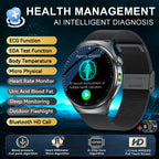 2026 Neue genaue Körpergesundheitsanalyse Smartwatch Herren EKG Blutfette Harnsäure Blutdruck Körperfett Sprachanruf Smartwatch