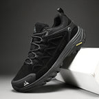 HIKEUP Leder Herrenschuhe für Herren Freizeitschuhe Mode Wasserdicht Winter Luxus Designer Marke Arbeitsstiefel Herren Rutschfeste Sneaker