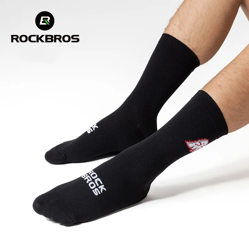 ROCKBROS Cycling Socks Breathable Sweat-wicking High Elastic Soft Knee-high Socks Men Women Outdoor Sports Jogging Cycling Socks Main image