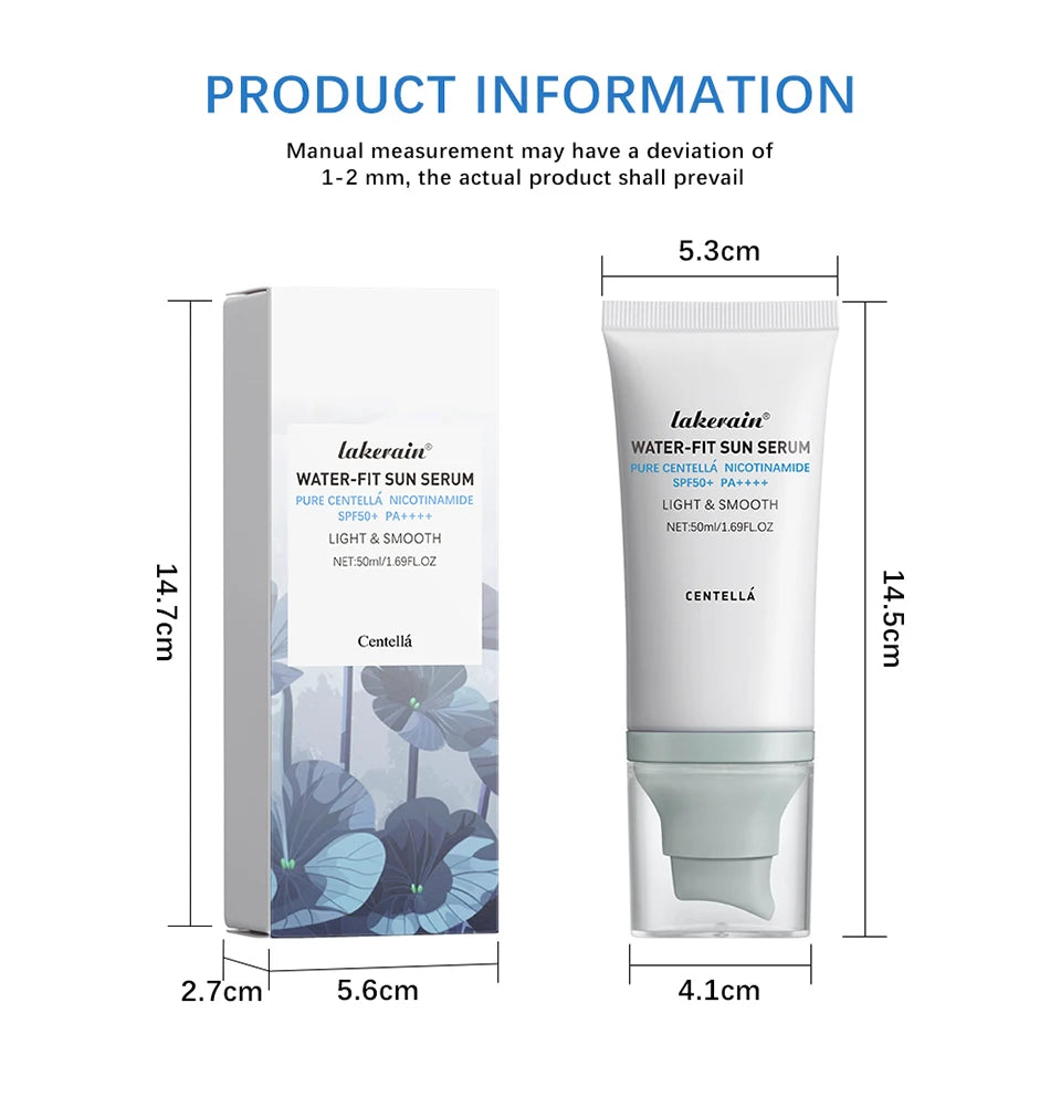 50ml Sunscreen Cream Moisturizing Soften Skin Lighweight Non-sticky Natural Radiance High Sun Protection Facial Skincare