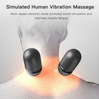 Elektrisches Nackenmassagekissen, zervikales Streckgerät, Heizung, Vibrationsmassage, Rückenextension, orthopädisches Schlafkissen, Stützkissen