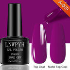 Gel-Nagellack-Kit, professionelles Nagelgel-Kit mit Nageltrockner, Soak-Off-Nagellack-Kit, Unterlack, Überlack, Maniküre-Werkzeug-Set