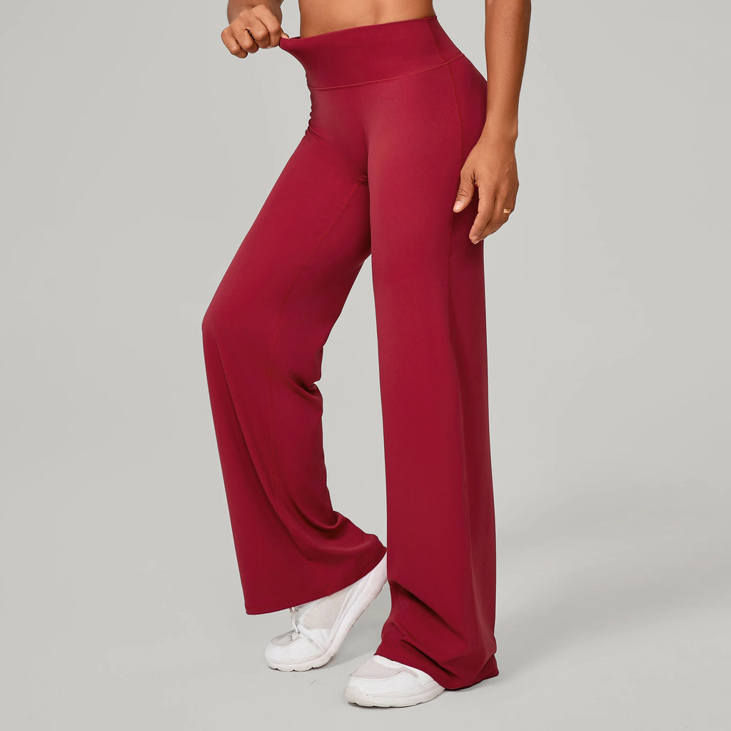 Damen gerade Yoga-Leggings weicher, dehnbarer Stoff Damen-Yogahosen GYM Schweißableitende Eigenschaften Lauf-Sport-Hosen