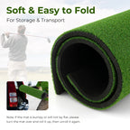 Golf-Übungsmatte mit Kunstrasen, 1,5 x 1,2 Meter, Indoor/Outdoor Abschlagmatte mit Gummi-Tees & Ausrichtungshilfen, Golfmatte