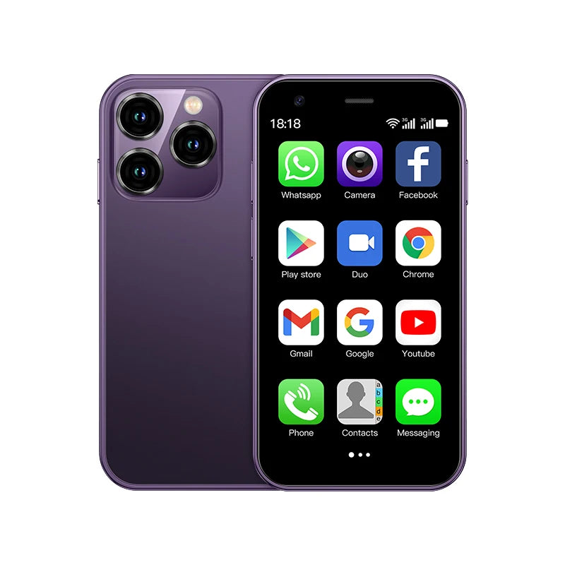 SERVO 15SE Mini Smartphone 3G WCDMA Android System WiFi Hotspot Play Store 3.0" Display Kleine Palm-Smartphones Dual SIM Standby