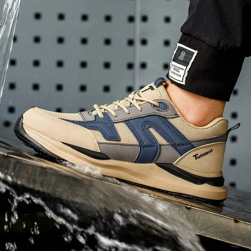 Sicherheitsschuhe Herren mit Stahlkappe Anti-Smash Arbeitsschuhe Sneaker Leicht Stichschutz Unzerstörbare Schuhe Dropshipping
