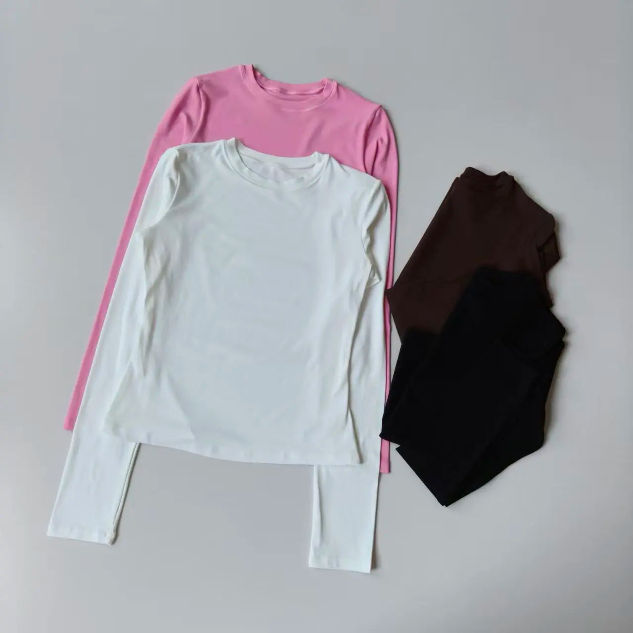 Nahtlose Sport-Langarmshirts Damen Lässiges Outdoor Top Gym Fitness Bekleidung T-Shirt Yoga Shirt Push Up Workout Kleidung Damen