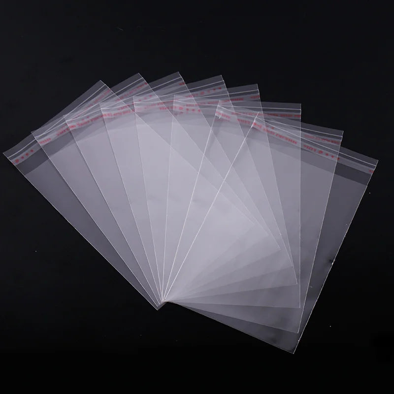 100/200 Stk. transparente, selbstklebende Beutel OPP Plastik-Zellophanbeutel Geschenkbeutel & Beutel Schmuckverpackungsbeutel