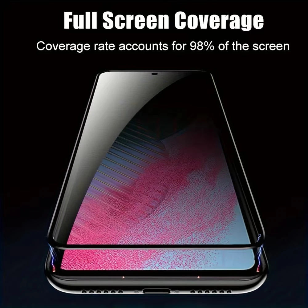 Vollflächiger matter Blickschutz für iPhone 15 17 16 Pro 13 12 11 14 Pro Max 8 7 Plus 16e Air SE XS X XR Anti-Spionage-Folie