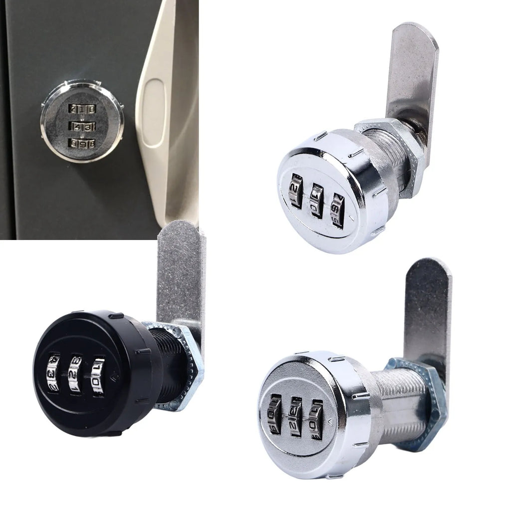 Combination Cabinet Cam Lock Mini 3 Digit Password Mechanical Cabinet Lock for Drawer Mailbox  Security Locks for Cabinet