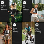 Ultraleichte Laufweste mit Handytasche Trinkflaschenhalter Atmungsaktiver Trinkrucksack für Outdoor-Radfahren Wandern Trail