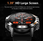 MEVADEN Steel 1,39 Zoll Herren Luxus-Smartwatch Bluetooth Anruf Sport-Fitness-Tracker Gesundheitsmonitor Smartwatch für Männer MD52