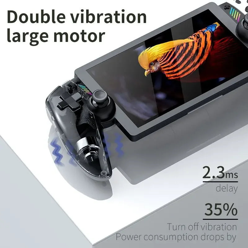 M28 Retro Handheld-Videospielkonsole, 7,1-Zoll-Bildschirm, über 30 Emulatoren für PS2/PS1/PSP, 3D-Dual-Analog-Sticks [God of War Klassiker