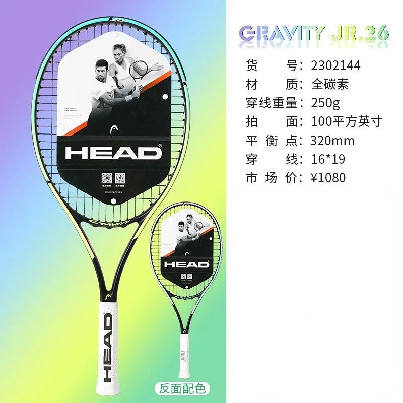 HEAD 2026 Neuer Carbon Tennisschläger für Herren Damen Tenis Raquete Blau