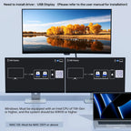USB-C Dockingstation Triple/Dual Monitor KVM Switch 4K 1080P@60Hz, USB C KVM Switch 3/2 Monitore 2 Laptops für Windows/Mac OS