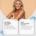 Selbstbräunungsspray natürlicher bräunungsloser Bräuner für Gesicht und Körper feuchtigkeitsspendendes, leichtes bräunungsloses Spray, natürlicher Braunton, gleichmäßiger Glanz