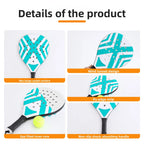 Padel-Tennisschläger Strandtennisschläger Carbonfaser Leichte Tennisschläger Outdoor-Sport Herren- und Damen-Leuchtschläger