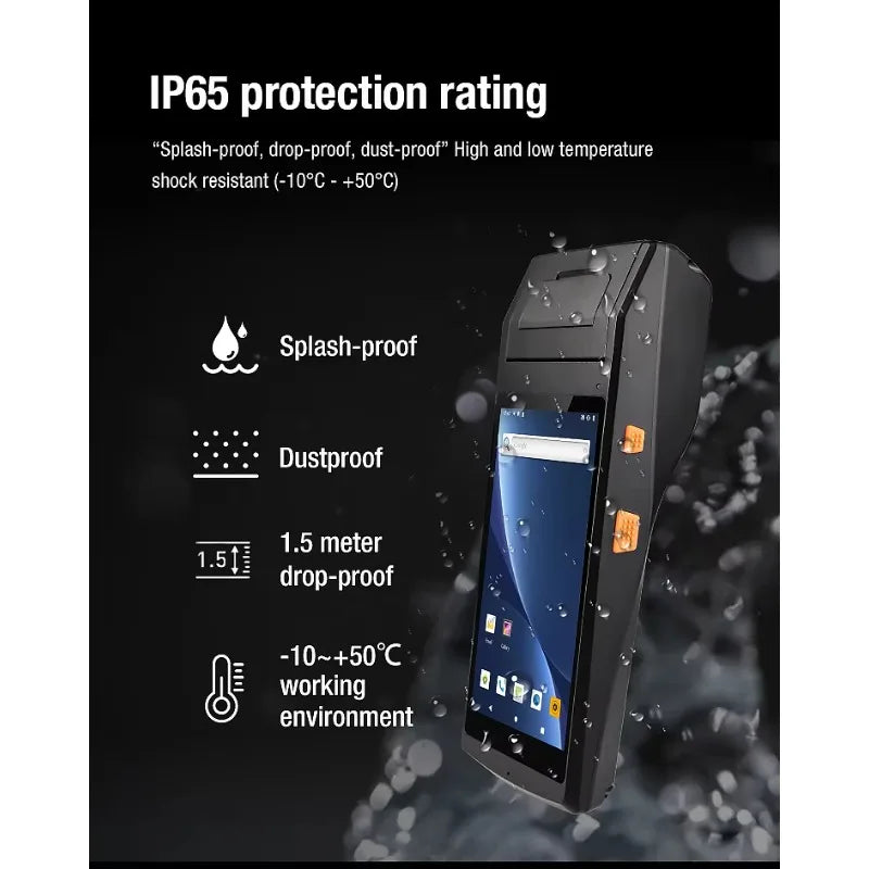 5,5 Zoll Android 11 4+64G Robustes mobiles Computer-PDA für Parkgebührensystem, Zahlungsterminal, Handheld-PDA