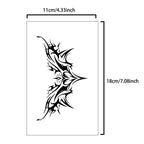 1 Stück charmante Tattoo-Aufkleber, wasserdicht, haltbar, ein bis zwei Wochen, für Mädchen, Bauch, Brust, Rücken, Taille, nicht reflektierend, Dornen-Cyan