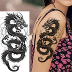 1 Blatt Kobra Schlange Drache Skorpion Temporäre Tattoos für Männer Frauen Wasserdicht Langlebig Löwe Tiger Wolf Fake Tattoo Aufkleber