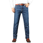 WTHINLEE Business Herren Jeans Casual Straight Stretch Mode Klassische Blaue Arbeits-Denim-Hosen Herren Markenbekleidung Größe 28-40
