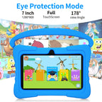 7-Zoll Kinder-Tablet Android 13 Quad Core 4GB RAM 64GB ROM 4000mAh WiFi Bluetooth Kindergeschenk Kindersoftware mit Silikonhülle