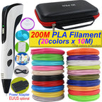 2026 Neue 3D-Druckstift DIY Dreidimensionale Malerei Kinderspielzeug mit LCD-Bildschirm Netzteil 200M PLA-Filament Spielzeug Geschenk