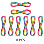Regenbogen Cats Cradle Schnur 1.6M/63 Zoll Lange Regenbogen Bunte Fingerschnur Chinesische Fingerspiele Spielzeug für Kinder