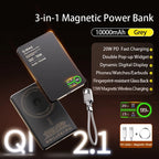 QI 2.1 Magnetische Powerbank Kabelloses Schnellladen Tragbarer externer Ersatzakku für iPhone 12-17 Pro Watch Airpods 5000/10000mAh