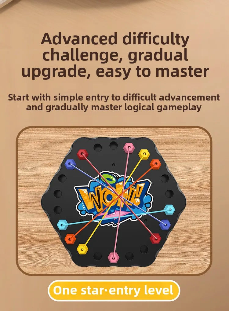 Kinder Seilknoten Puzzle Brettspiel Farbige Linie Gedrehte Verbundene Seile Logik Denkspiel Tischspiel Eltern Kind Interaktives Spielzeug
