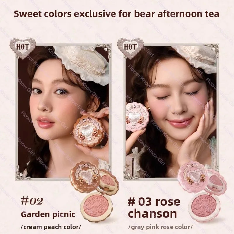 Flower Knows The Sweetie Bear Collection Satin geprägtes Rouge Langanhaltend Matt Aufhellend Natürlich aufhellende Gesichtskosmetik 5g