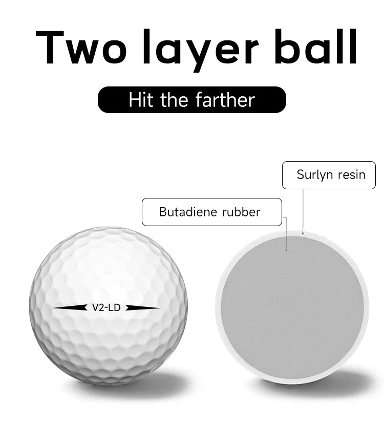 Caiton 100er-Pack 2-Schicht-Golfbälle – 332 Dimple, maximale Weite, Spin-Kontrolle, strapazierfähig, Präzision – für Golftraining & Spiel