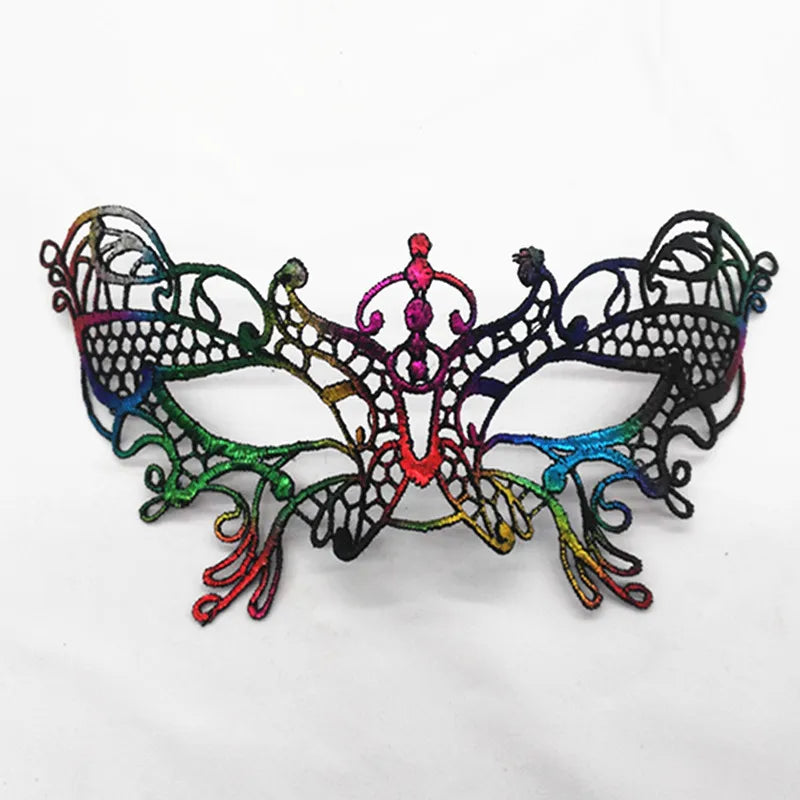 Neue Damen Hollow Lace Gesichtsmaske Maskerade Sexy Cosplay Abschlussball Party Requisiten Kostüm Maske Nachtclub Halloween Schwarze Augenmaske