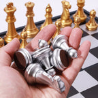 Magnetisches Internationales Schachfiguren-Set, klappbares Tischbrett, 3 verschiedene Größen, 36x31cm König 7.2cm