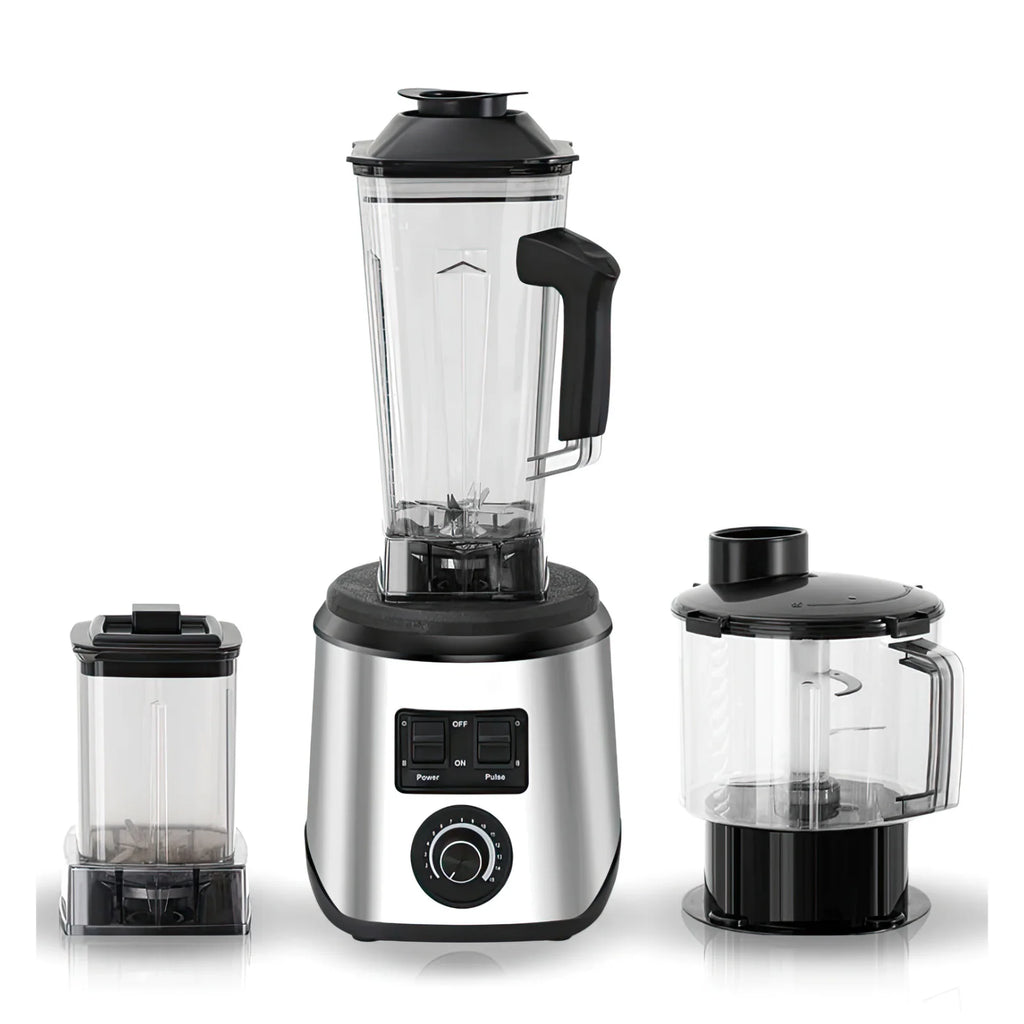 3-in-1 Leistungsstarker Standmixer Entsafter Smoothie Maker 0.5/1.5/2.5L 3 Behälter Küchenmaschine Mixer für Eis Nüsse Obst