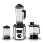 3-in-1 Leistungsstarker Standmixer Entsafter Smoothie Maker 0.5/1.5/2.5L 3 Behälter Küchenmaschine Mixer für Eis Nüsse Obst