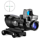 Einstellbares 4x32 Leuchtpunktvisier 1x 4x Zielfernrohr Leuchtpunkt Taktisches Zielfernrohr 20mm Schiene für die Jagd