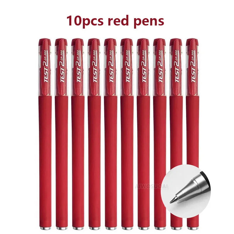 Gelstifte Set 0,5 mm Schwarz Blau Rot Nachfüllung Gelstift Rundspitze Schul- & Bürobedarf Schreibwaren Kawaii Zubehör Schreibwaren
