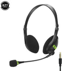 3,5-mm-Kabelkopfhörer mit Geräuschunterdrückung, verstellbare Ohrhörer, Business-Headset mit Mikrofon für PC/Laptop/Computer