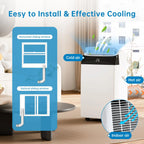 Tragbare Klimaanlage 12000 BTU, 4-in-1 Kühlung, Entfeuchter, Ventilator & Automatischer Luftstrom, Keine Außeneinheit, Leiser Betrieb, Für Zuhause