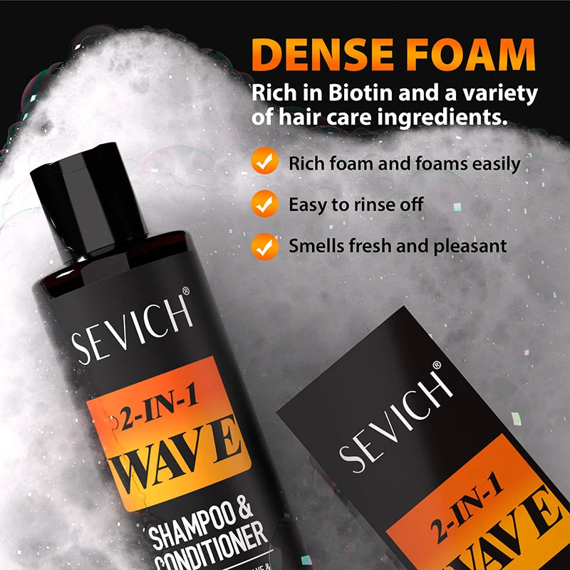 Deep Wave Control Pomade 360 Biotin Sport Starker Halt Wellen Haargel mit Bürste Wellenhaaröl Shampoo Spülung Stylingpflege