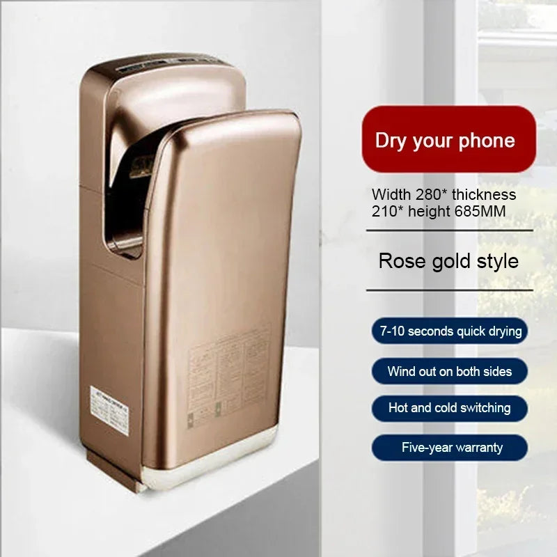 Full New Hand Dryer Induction Hotel Restauran High Speed Jet-type Hand Drying Machine Double-sided hand dryer 220v